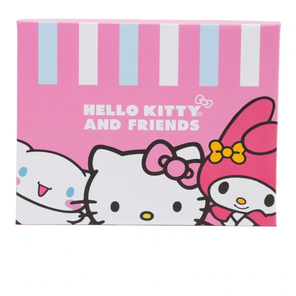 NIB Hello Kitty & Friends Pink and Blue Beanie Set with Pom-Poms - Picture 2 of 2